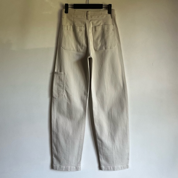 NWT Madewell Balloon Pant in Form Grey Khaki Cream Size 24 Barrel Leg $138 NW467 - Picture 6 of 15